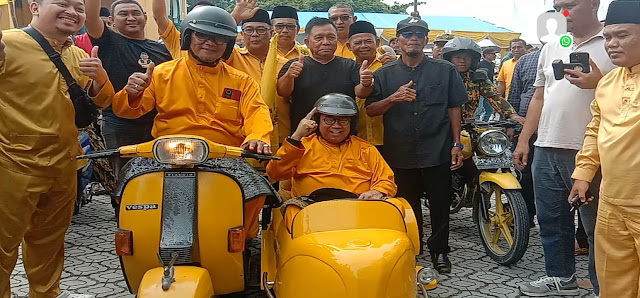 Pasangan Balon Bupati dan Wabup Karimun Firmansyah dan Ery Daftar ke KPU Karimun