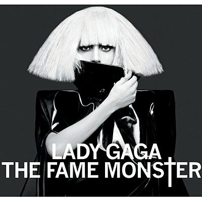 lady gaga fame monster album cover. Lady Gaga wears his black cape