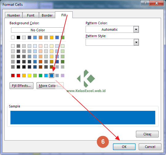 Cara menandai sel di excel 8