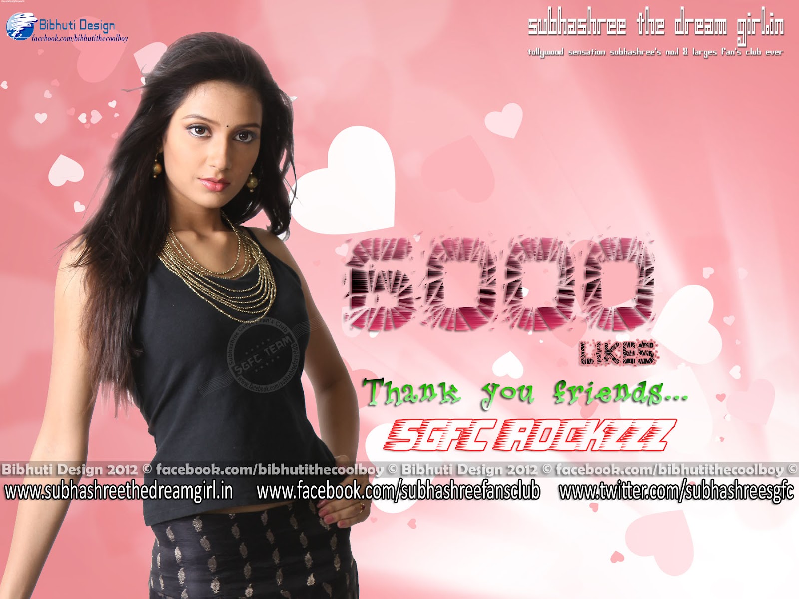 Subhashree Ganguly Fan's Club - SGFC 3 Celebration Wallpaper Design By ...