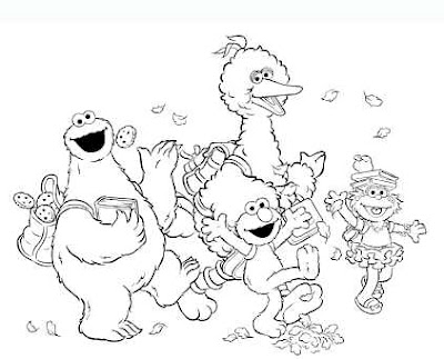 Cookie Monster Coloring Pages on Nurie De Sesami Street  Nurie Dibujos Para Colorear En Japon  S