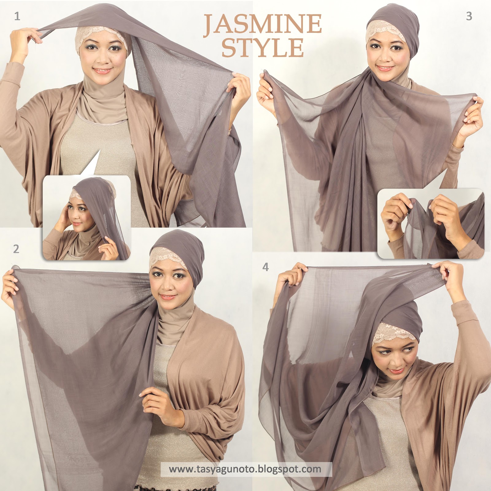 18 Tutorial Hijab Pesta April Jasmin