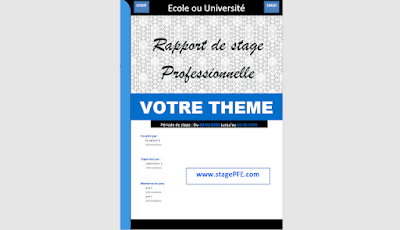 EXEMPLE D’UNE PAGE DE GARDE POUR UNE MEMOIRE DE STAGE 2021