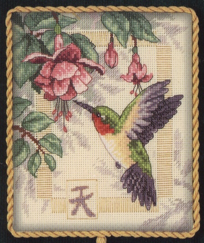 Hummingbirds and hibiscus - Counted cross stitch patterns ...