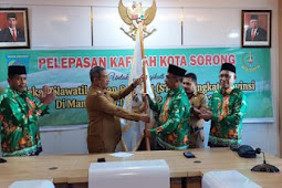 George Yarangga Resmi Lepas Peserta Kafilah Kota sorong 