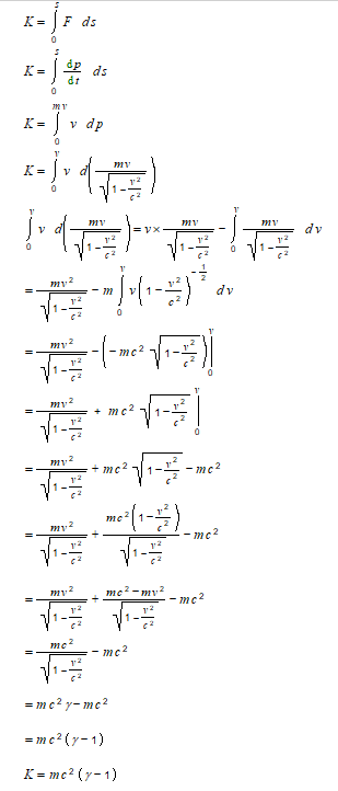 Relativistic Kinetic Energy Integration By Parts