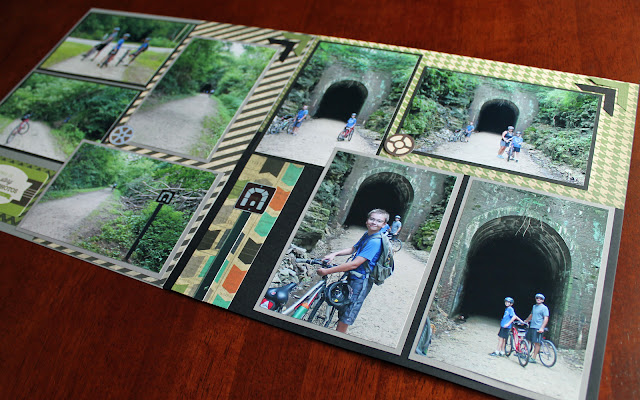 Mountain Biking Scrapbook Page Badger State Trail Wisconsin