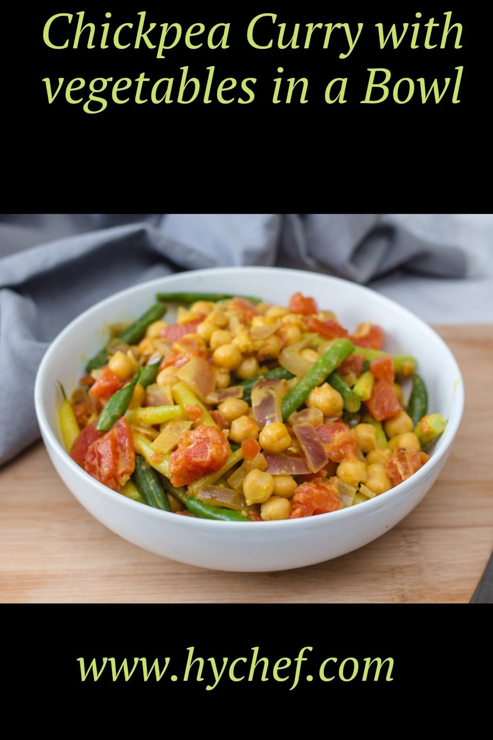 Chickpea Curry with vegetables in a Bowl