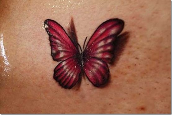 rouge_3d_papillon_de_tatouage