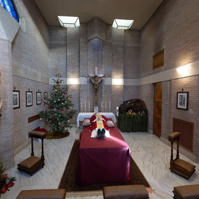 Pope Emeritus Benedict XVI’s remains rest at the 'Mater Ecclesiae' monastery in the Vatican.