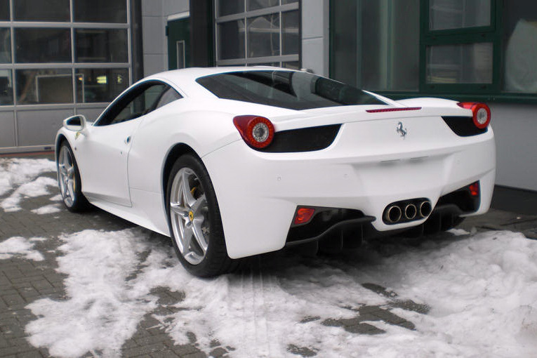 white ferrari 458 italia