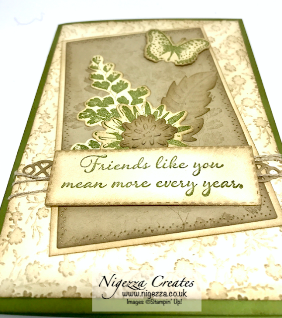 Nigezza Creates with Stampin' Up! Positive Thoughts Card For Stamp N' Hop Blog Hop Tutorial