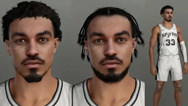 NBA 2K24 Tre Jones Cyberface & Body Update (2 Hairstyles)