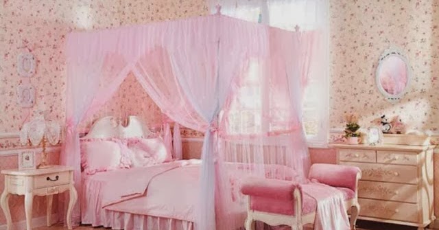 Foto Desain Kamar Tidur Anak Cewek Simple Warna Pink 