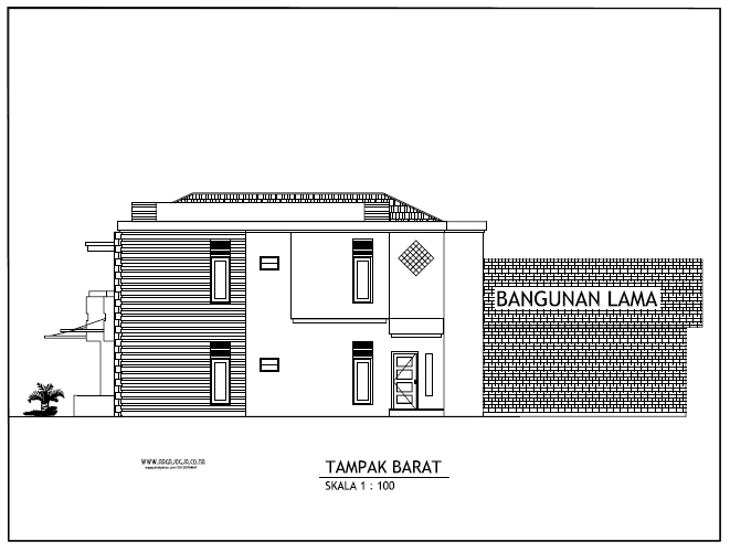 Contoh Gambar Kerja Rumah Minimalist Lantai Tandak Sanding