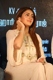 Actress Sayesha Saigal at Kaappaan Movie Press Meet Photos