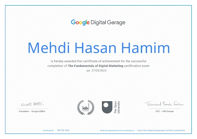 Proud Graduate of Google Digital Garage's Digital Marketing Course!