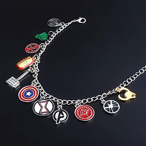 RVM Jewels Avengers Charms Silver Bracelet for Girls and Women