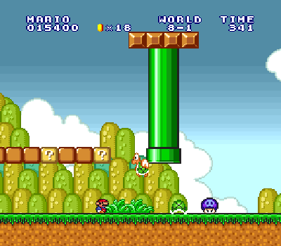 Super Mario All-Stars (Super Mario Bros - The Lost Levels) - Hongo morado