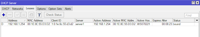 client of dhcop server - tes dhcp server mikrotik - tutorial dhcp mikrotik