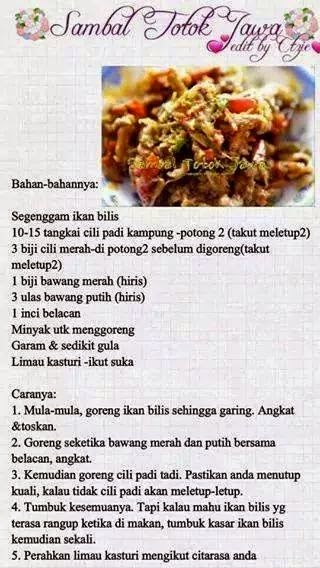 RESEPI: SAMBAL TOK TOK JAWA