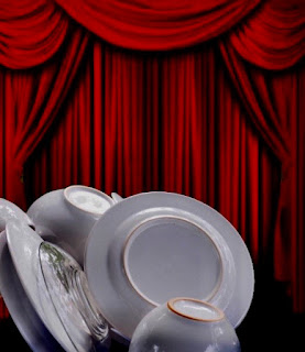 Dishes and Stage Curtains