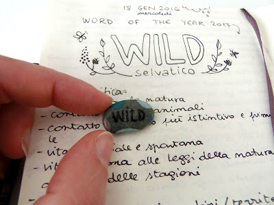 working around your word of the year - wild - painted pebble