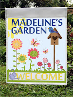 personalized garden welcome flag