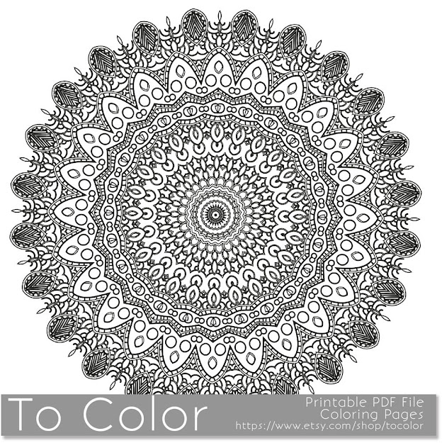 Coloring Sheet Mandala Pattern Intricate Printable Coloring Pages For  Adults Instant Download Coloring Book Coloring Sheet Grown Up