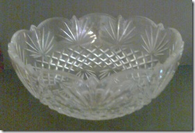 11 fruit or veg cut crystal bowl