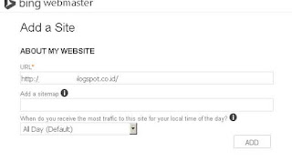 how to submit blogger sitemap to bing