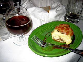 Banana Cream Puff with snifter of Hang Ten Weizen Dopplebock