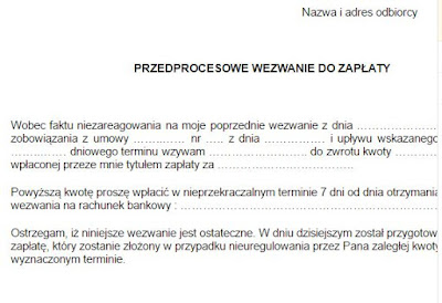 Wezwanie przedsądowe ostateczne