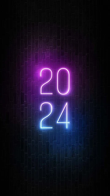 2024 New Year Neon Light Smartphone Wallpaper is free mobile wallpaper. First of all this fantastic wallpaper can be used for Apple iPhone and Samsung smartphone.