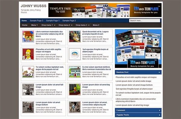 Johny Wusss Responsive Blogger Template