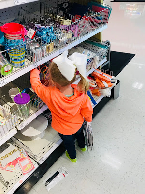 Even little girls love to shop at Target. 