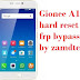 Gionee A1 hard reset, pattern removal and frp bypass