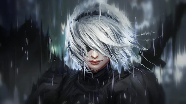 Wallpaper 2b Nier Automata, Anime Girl, Art 