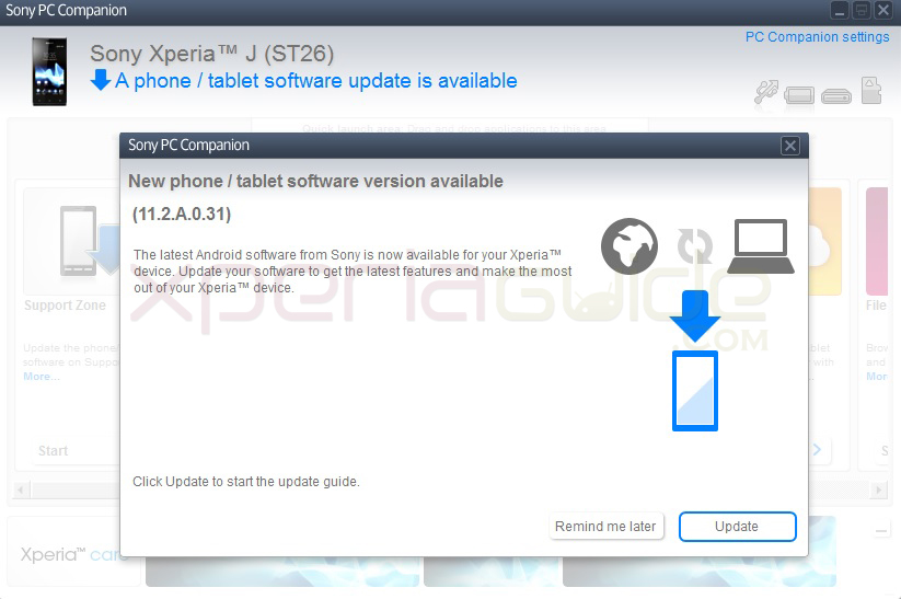 Update Sony Xperia J to Official Jelly Bean Firmware