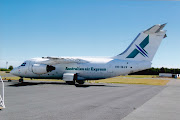 Australian Air Express BAe 146100QT VHNJV at Brisbane in 2009 (bne cobham sticker)