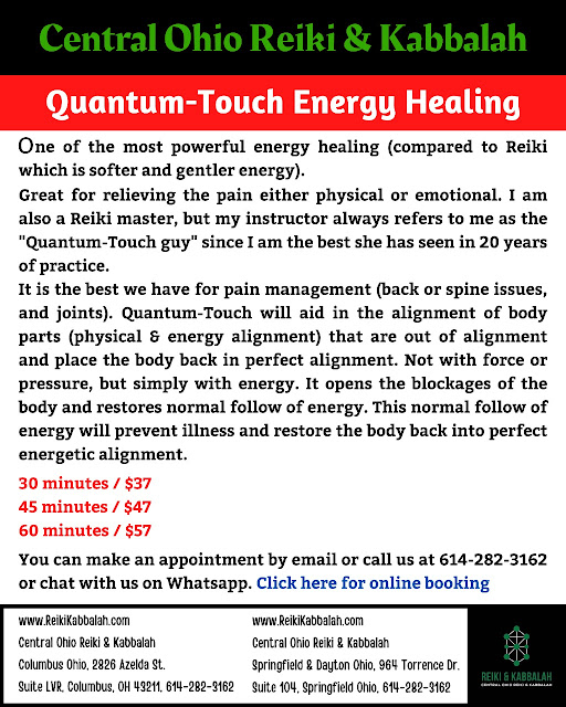 Central Ohio Reiki &  Kabbalah Offers Effective Quantum-Touch Energy Healing