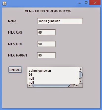 Program JAVA Menghitung Nilai Mahasiswa - MEDIA BELAJAR