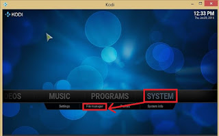 system settings on Kodi