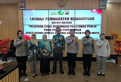 Polres Purbalingga Gelar Latkatpuan Etika Komunikasi Pelayanan Publik