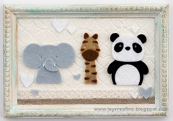 Layers of ink - Framed Animals Baby Gift by Anna-Karin Evaldsson.