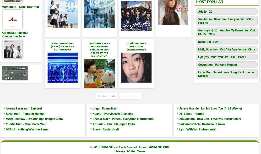 Template Blog Musik Responsif Airin Band  Gado-Gado