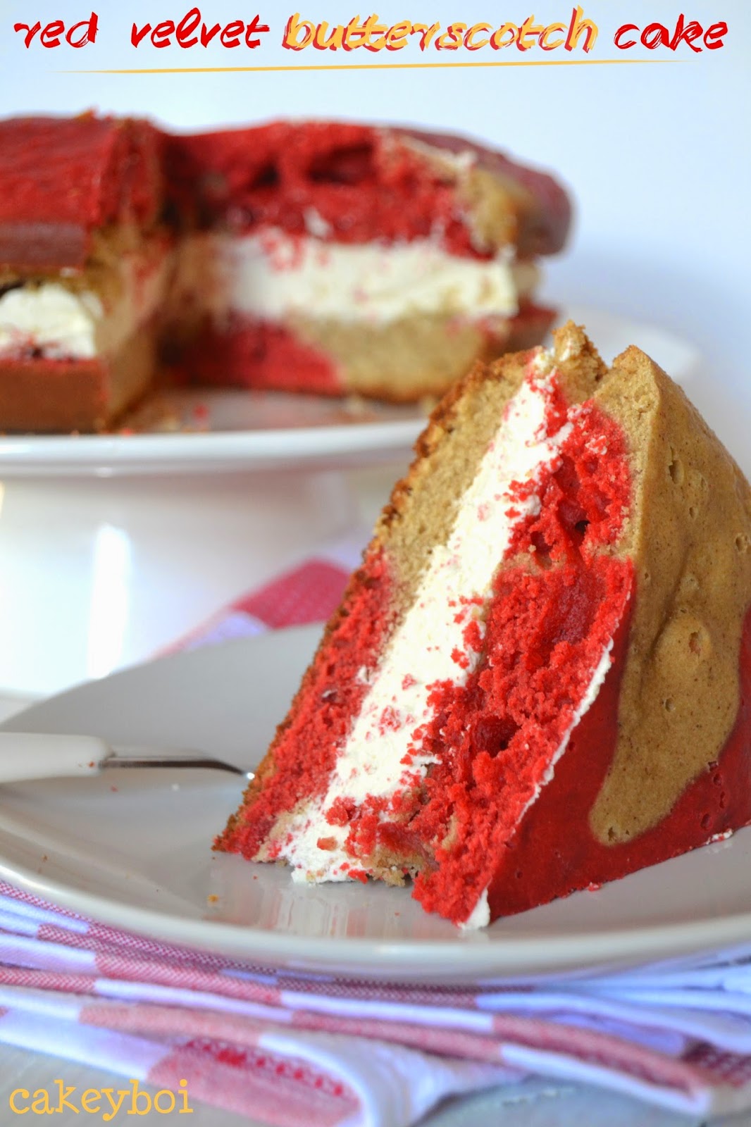 Cakeyboi Red Velvet Butterscotch Cake