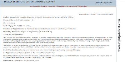 Project Associate Mechanical Engineering Jobs in Indian Institute of Technology, Kanpur