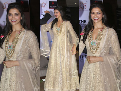 Dress No. 1 - Deepika Padukone white chiffon dress