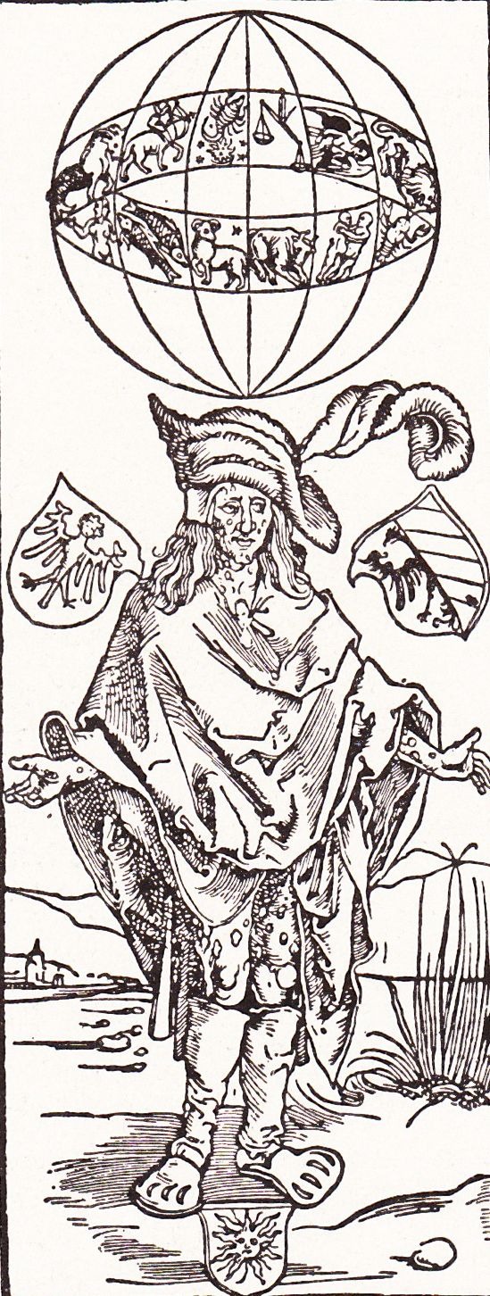 1496年德国艺术家阿尔布雷希特·杜勒（Albrecht Dürer）在木版画中首次描绘了一个雇佣兵梅毒形象